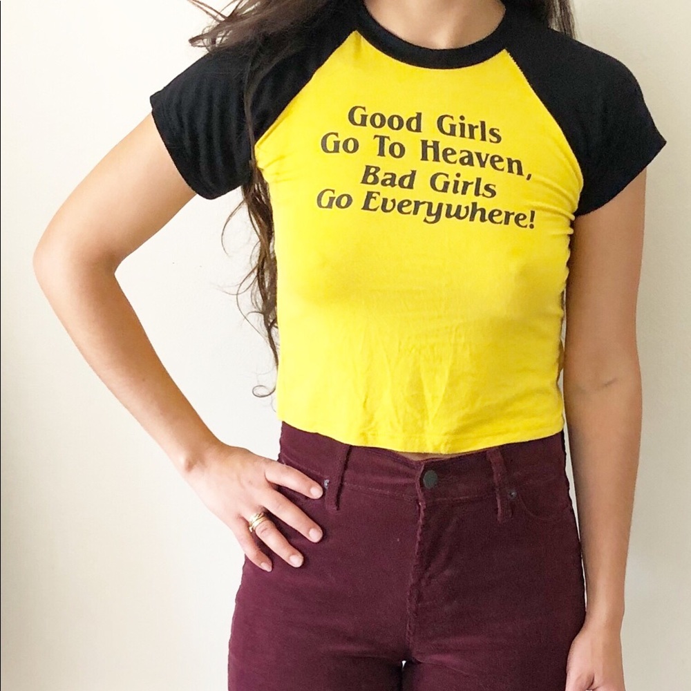 O-MIGHTY crop top baseball tee